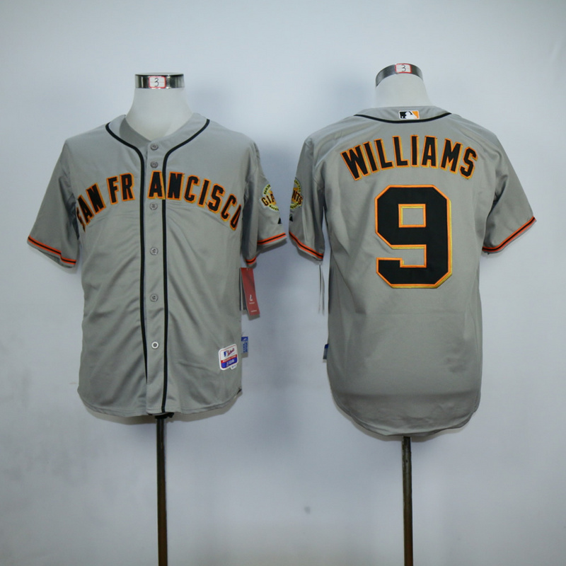 Men San Francisco Giants 9 Williams Grey MLB Jerseys